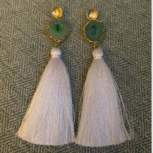 Agate Tassel Earrings